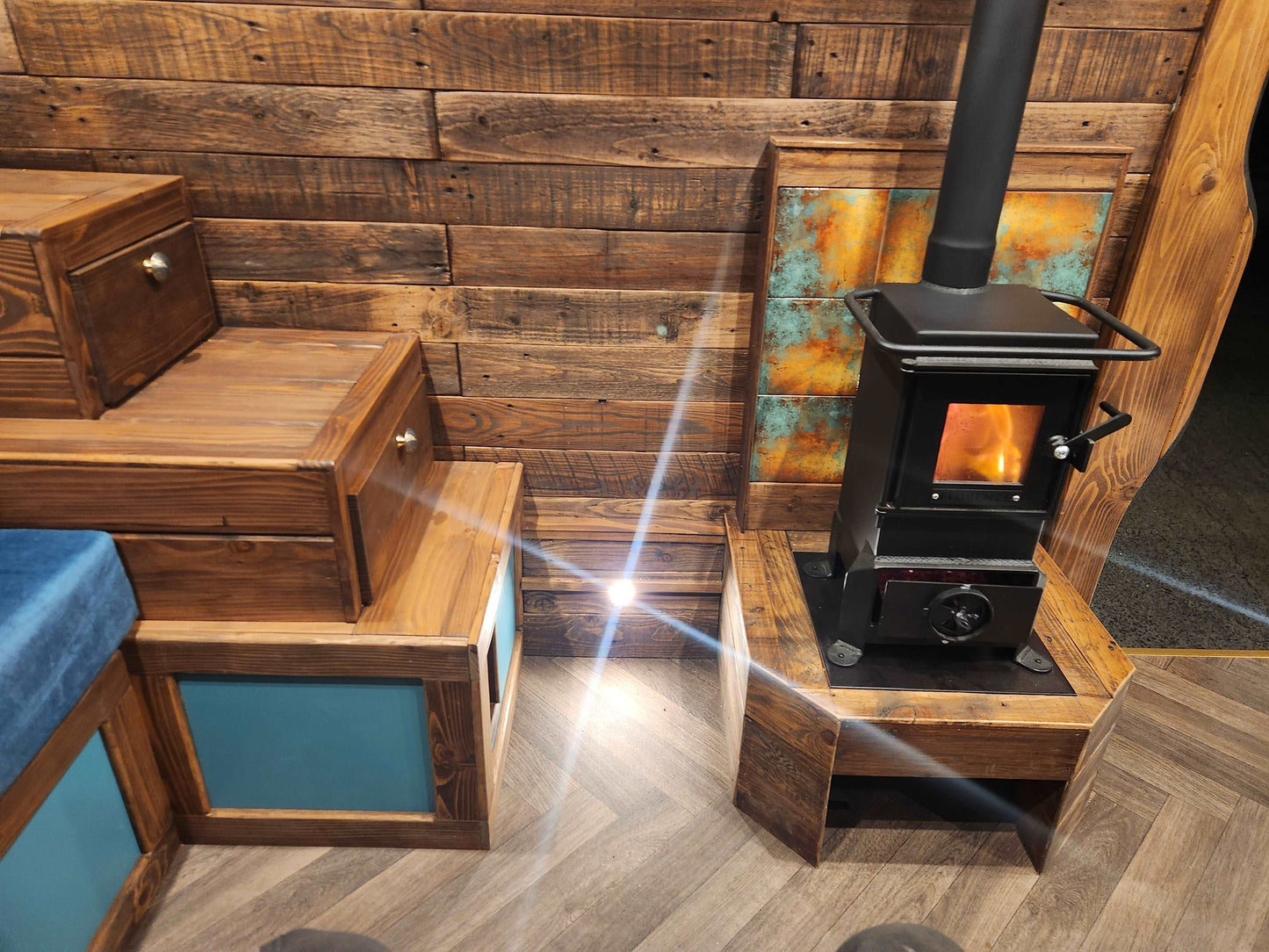 1 m²  Reclaimed  Wood Panelling  For Van Conversion Thickness 4mm