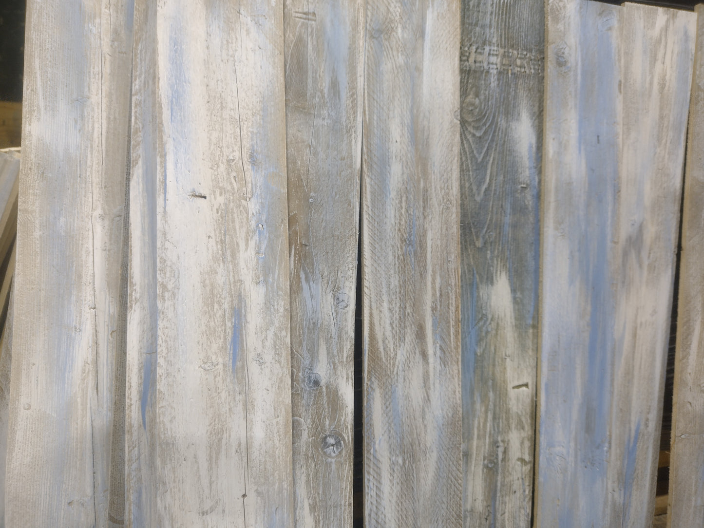 4m2 White Blue Wash Rustic Cladding Special Prepared Scaffolding Board