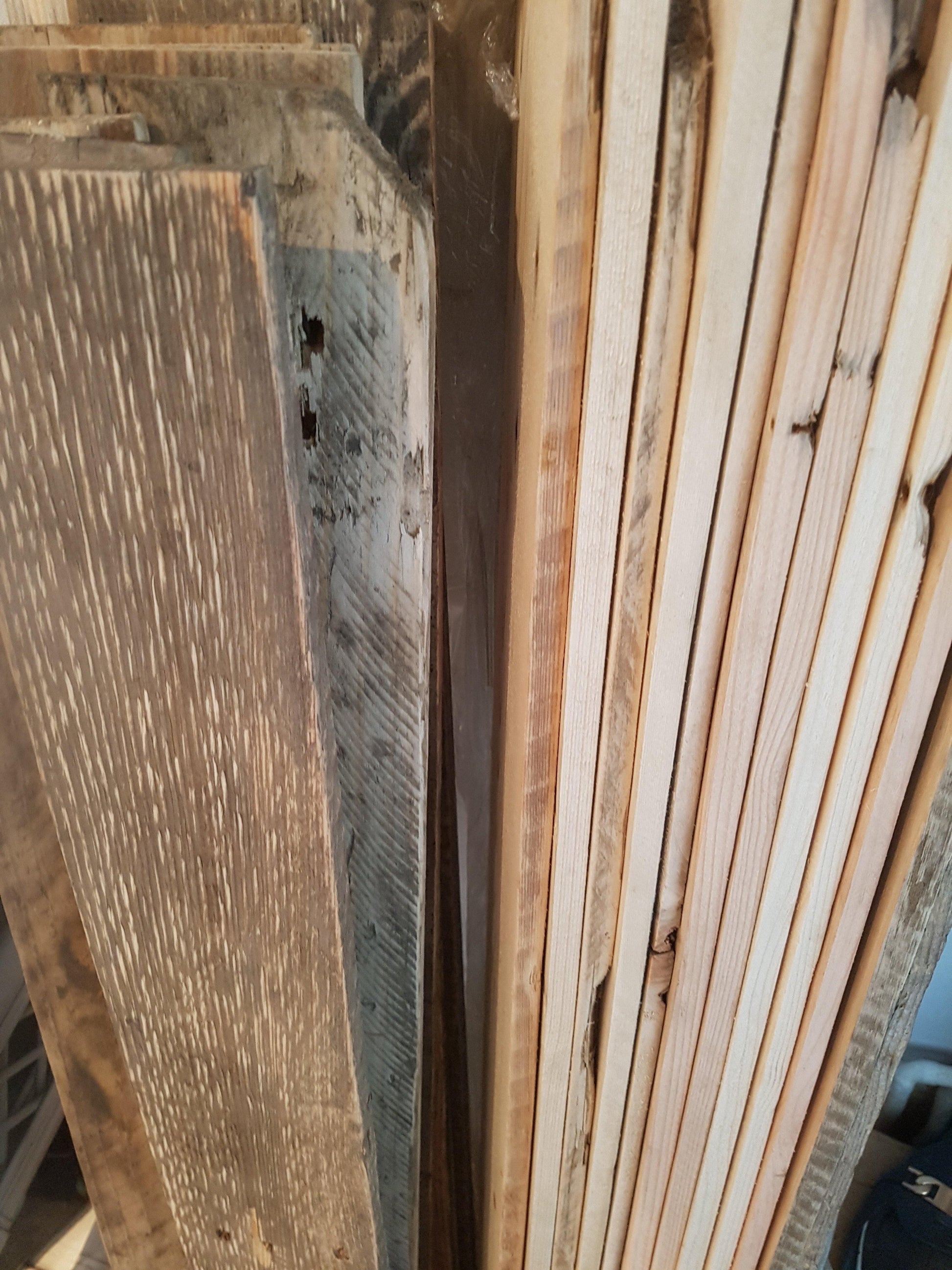 7 Sqm Reclaimed Wooden Planks - Rustic Wall Cladding - Eco-Friendly DIY Project - Anpio woods ltd