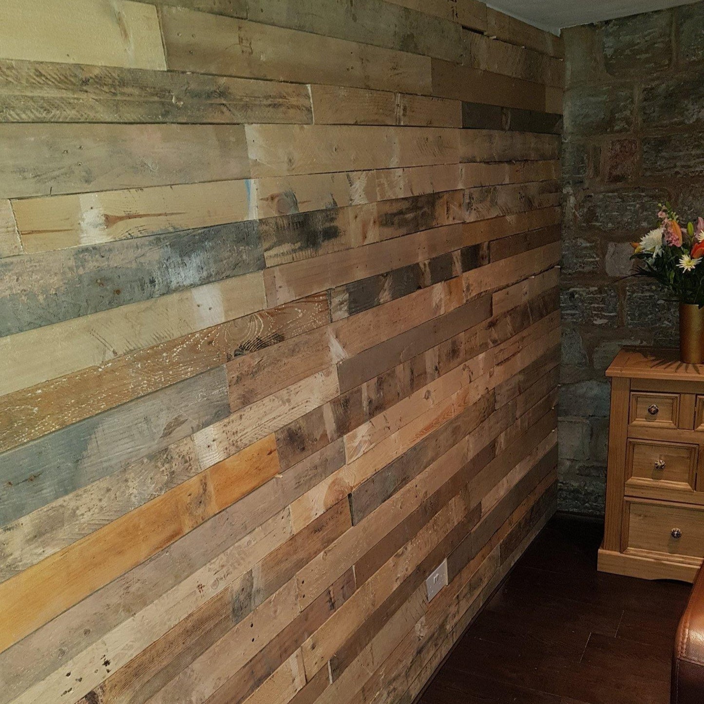 Rustic Reclaimed Pallet Planks - Unique Wall Cladding & Flooring - Anpio woods ltd
