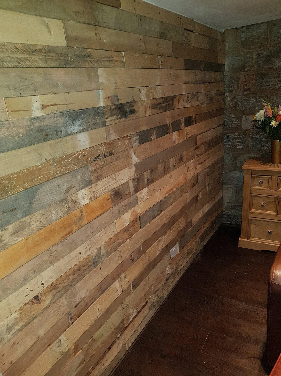 Box Cladding Wood 5m² Reclaimed Pallet Wood Wall Cladding – Mixed Sizes Rustic Boards ...