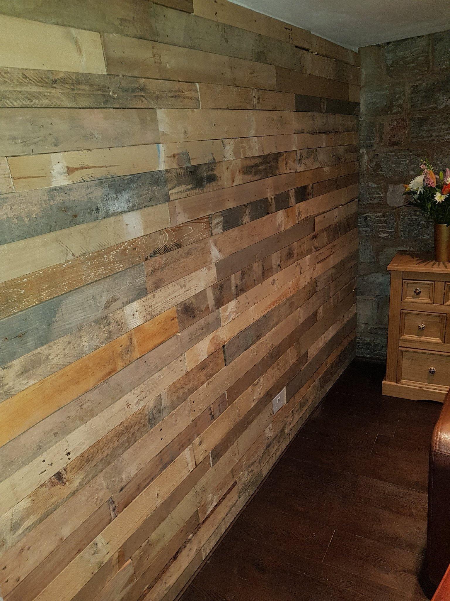 Rustic Reclaimed Pallet Planks - Unique Wall Cladding & Flooring - Anpio woods ltd