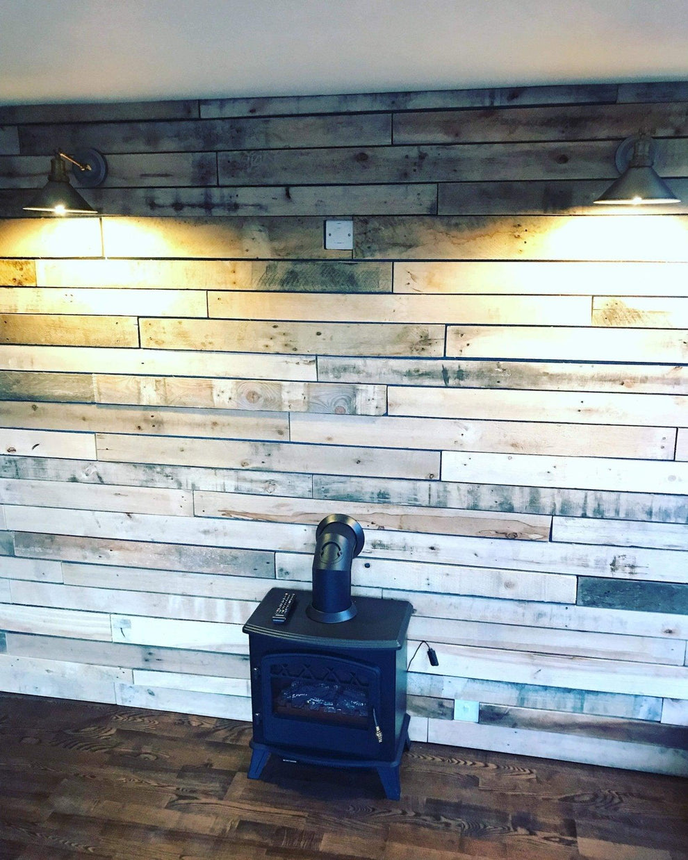 20x Rustic Reclaimed Pallet Wood Wall Panels – Raw Decorative Cladding ...