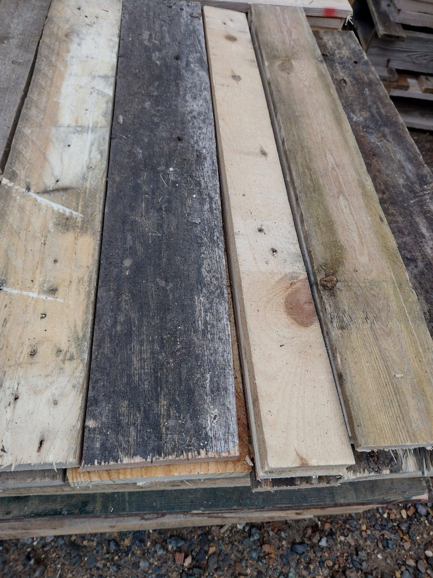Reclaimed Planks timber boards distressed rustic wood 80cm - Anpio woods ltd