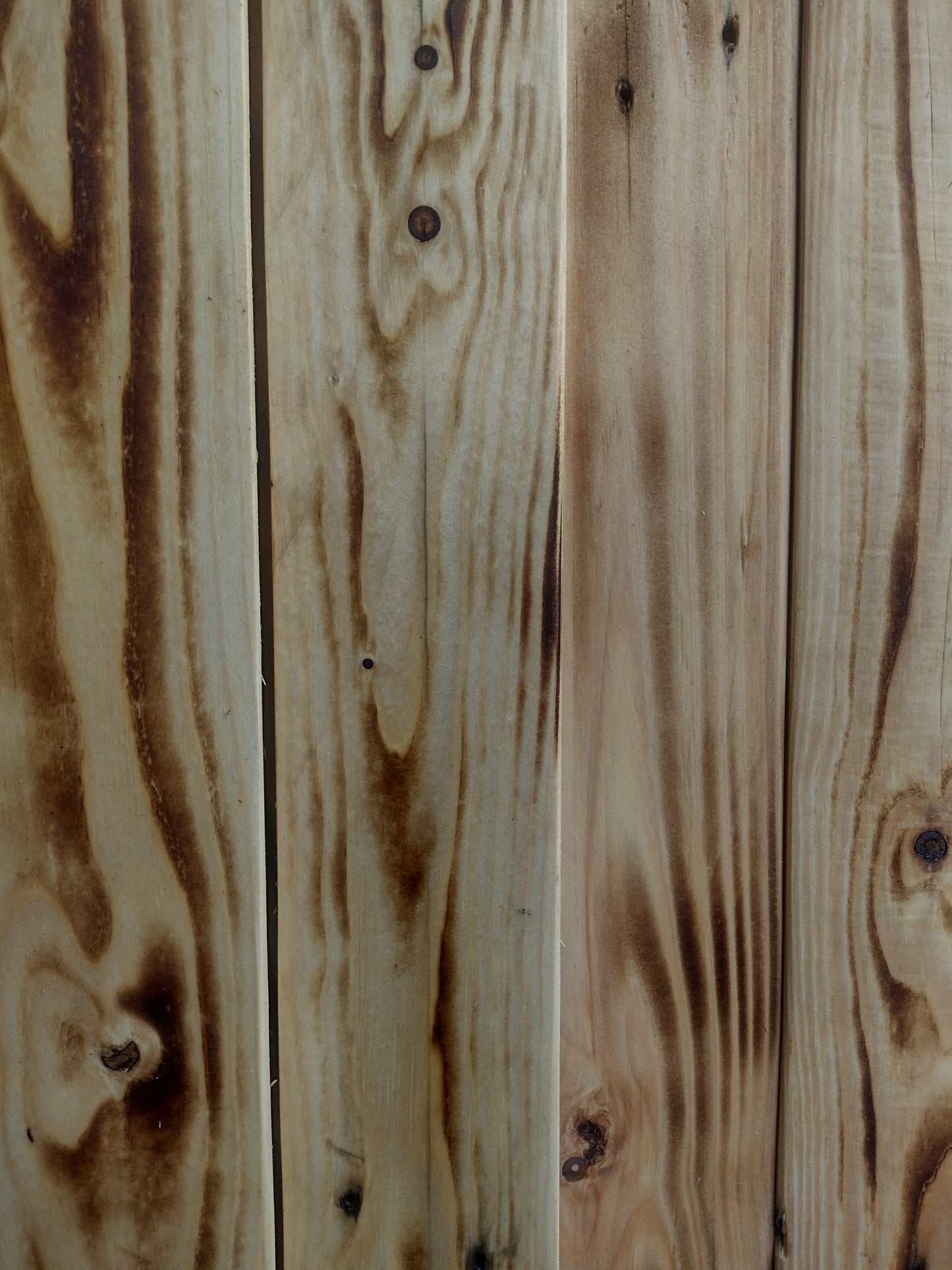 Charred Wooden Planks 1sqm  - Sanded and De-nailed - Lightweight Planks