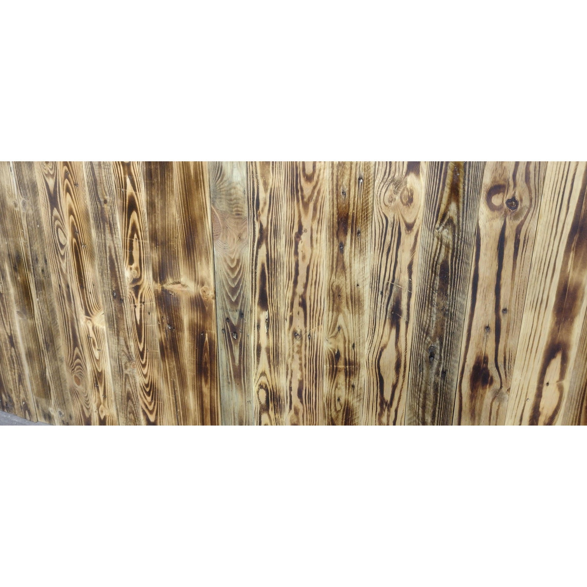 Scorched Distressed Reclaimed Planks Sanded De nailed 1 Sqm - Anpio woods ltd