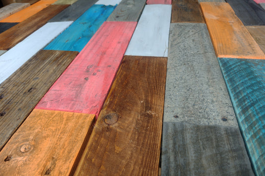 1m² Wall Panelling Rustic Wood Multiple Colours