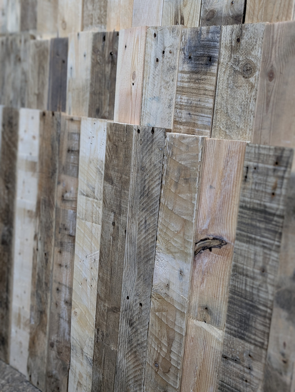 Oak Cladding Random 1m² Rustic Pallet Wood Wall Cladding – Random Length Reclaimed Boards ...