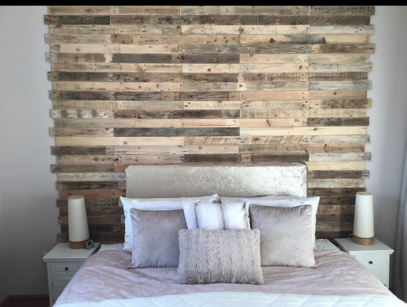 1m² Distressed Rustic Wood Wall Cladding – 100cm x 9cm Reclaimed Panels ...