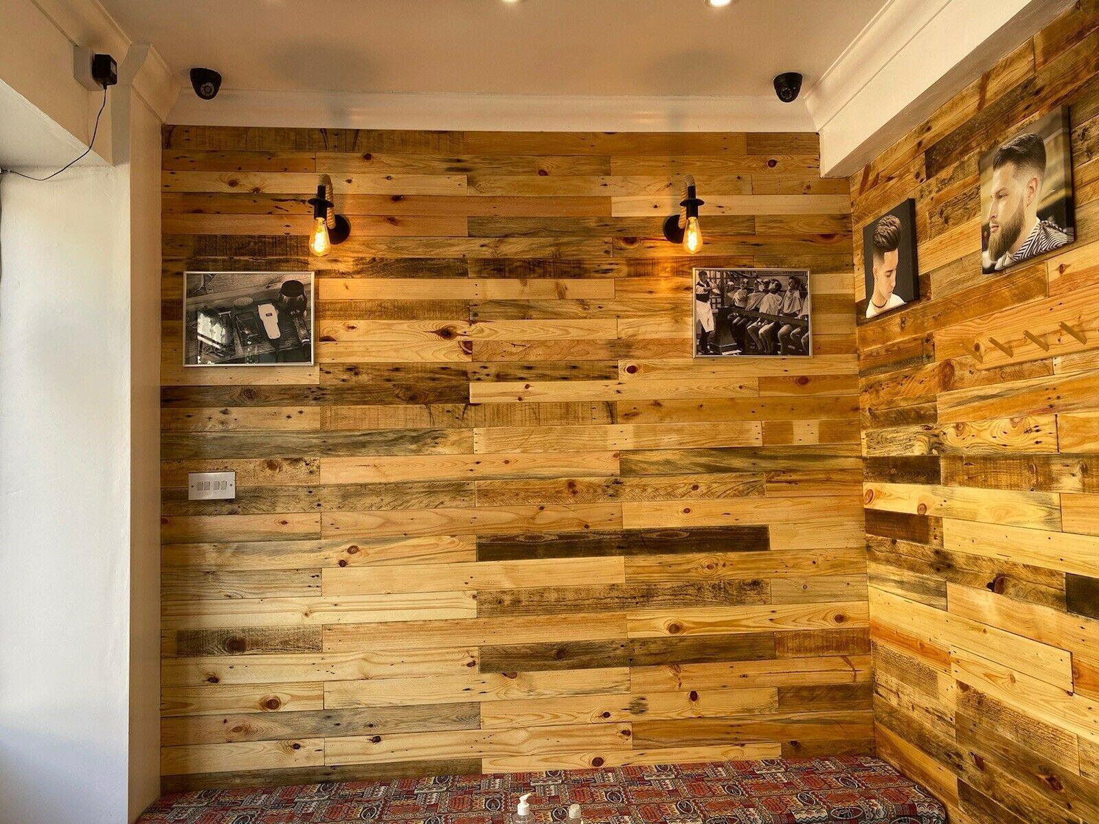 Reclaimed pallet boards 5 sqm cladding van conversion - rustic style pallet wall cladding