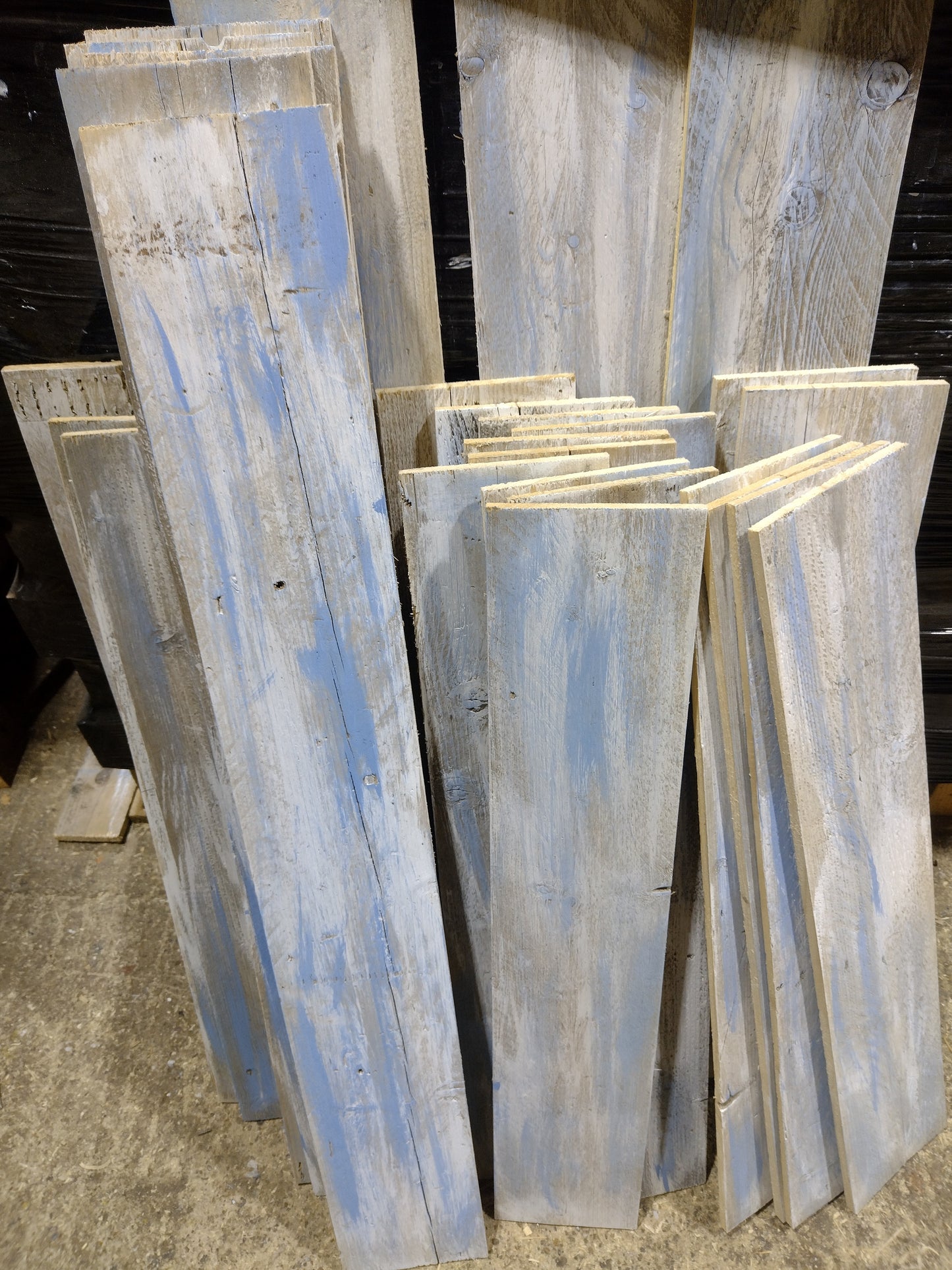 4m2 White Blue Wash Rustic Cladding Special Prepared Scaffolding Board