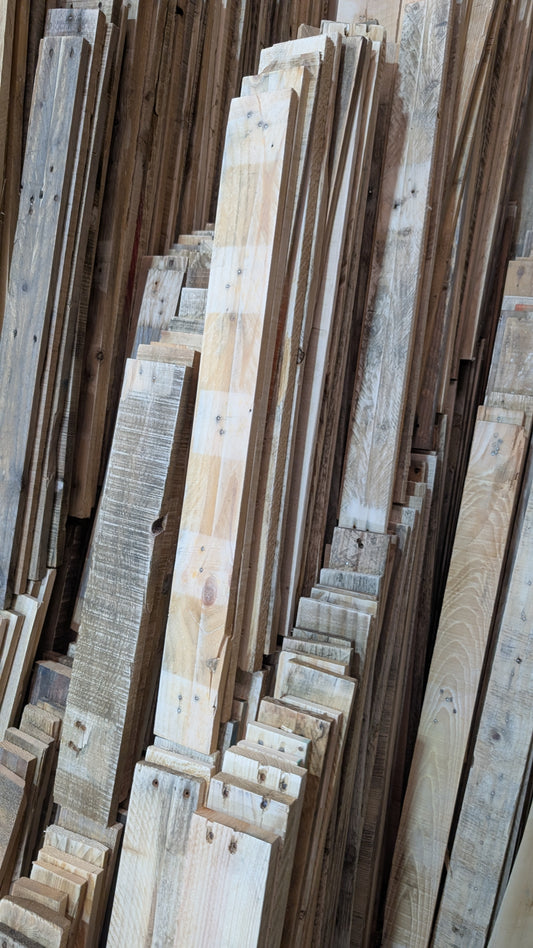Reclaimed Pallets Planks Rustic Sanded For Wall Cladding 1m2