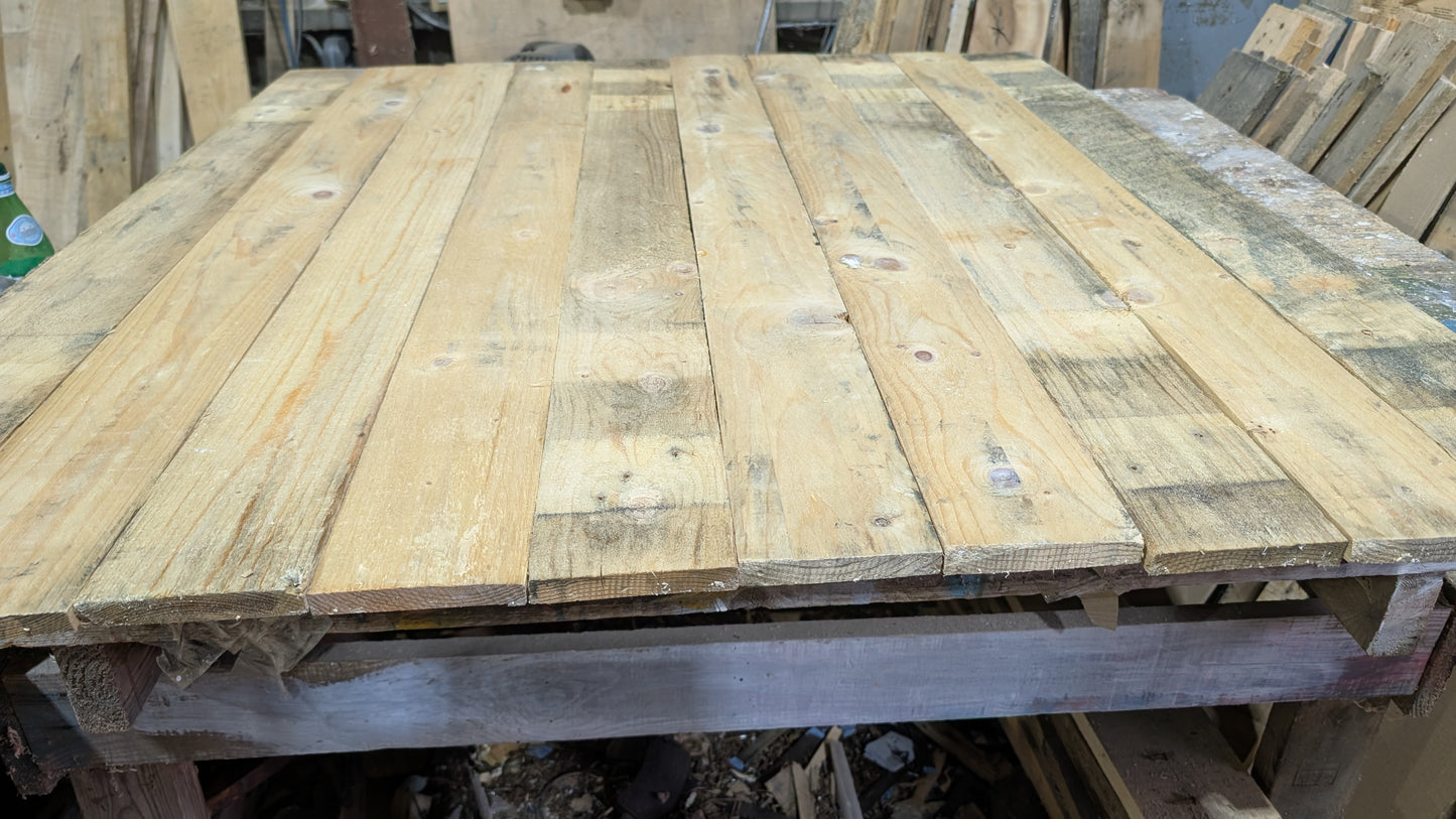 1 SQM - Rustic Reclaimed Pallet Planks - Unique Wall Cladding - Length 115cm