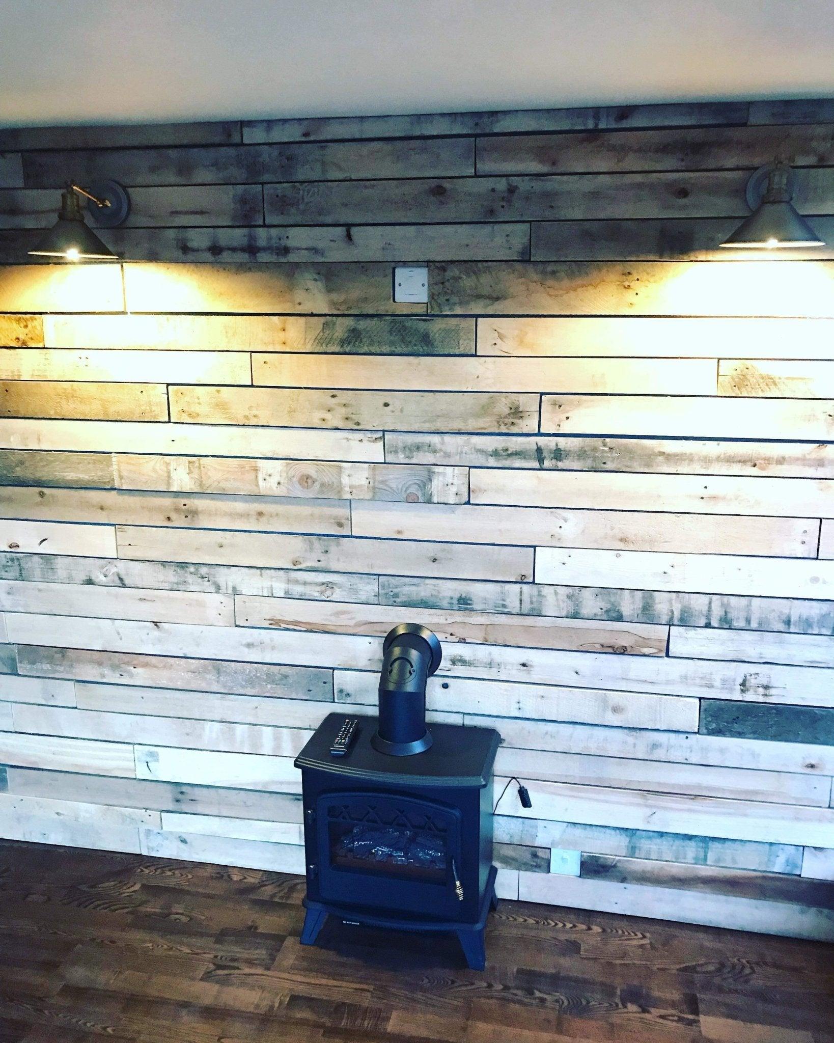 Rustic Reclaimed Pallet Planks - Unique Wall Cladding & Flooring - Anpio woods ltd