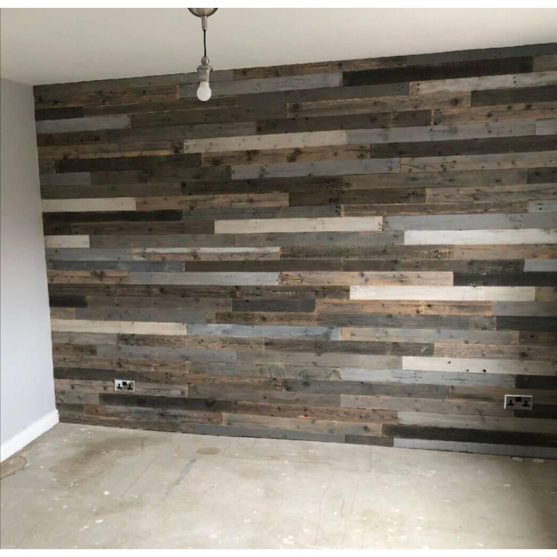 Rustic Painted Weathered Grey Wood Planks - 1SQM - Anpio woods ltd