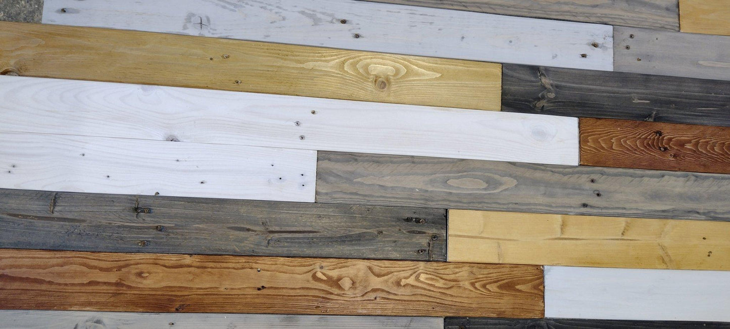 Rustic Painted Weathered Grey Wood Planks - 1SQM - Anpio woods ltd