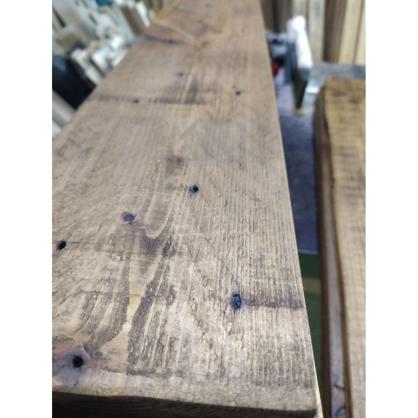 Reclaimed Distressed Board Dark Oak Wax Finish - Anpio woods ltd