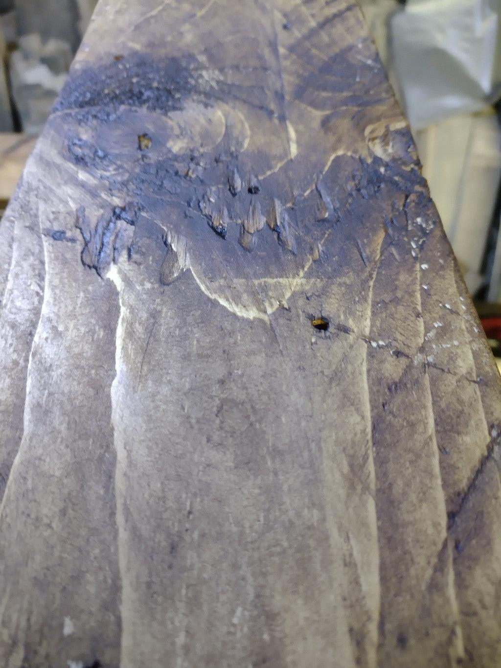 Reclaimed Distressed Board Dark Oak Wax Finish - Anpio woods ltd