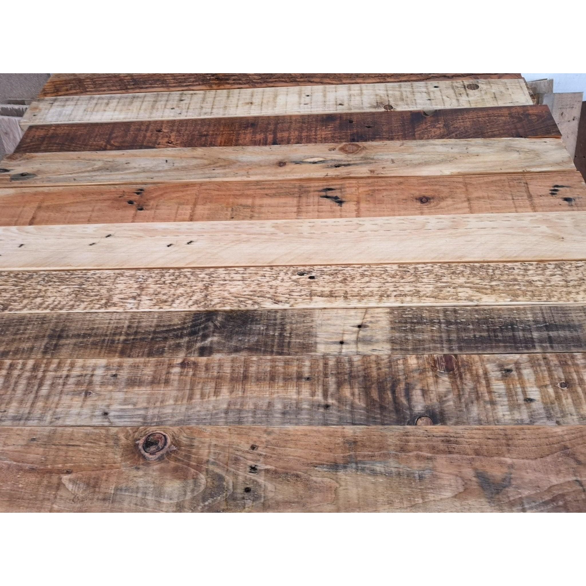1m² Rustic Reclaimed Wood Wall Cladding – Oiled Finish with Authentic ...